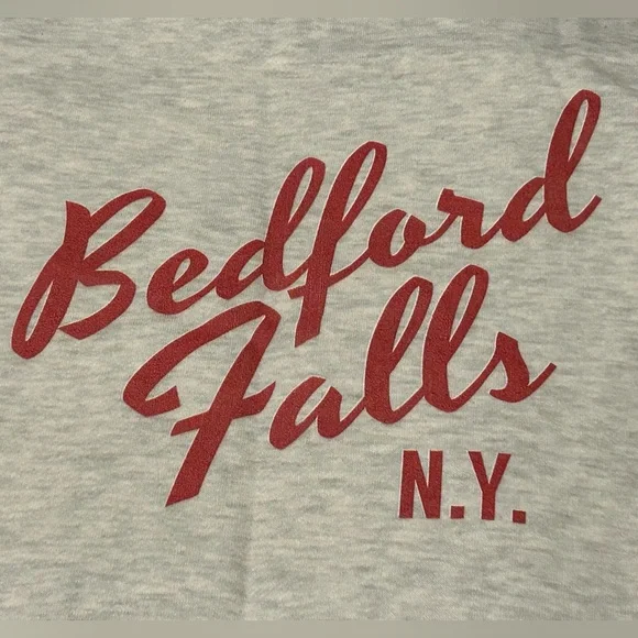 Bedford Fall NY Sweatshirt M snug NWOT It’s A Wonderful Life Christmas film - Picture 2 of 12
